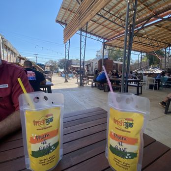 Silos Brewing - Handcrafted beverages from  Indigo Kitchen..."served" in plastic pouches with plastic straws. - Brewpubs Near Me - Easley, South Carolina
