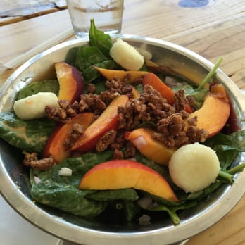 Sidewall Pizza - Local peach salad - Pizza Near Me - Greenville, South Carolina