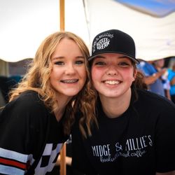 Midge And Millies Booksellers And Coffee - Emma and Madelyn, Midge & Millie's employee/owner at Okmulgee block party catering