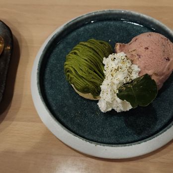 Cha Menya - Matcha mont blanc with red bean ice cream - Ramen Near Me - Douglaston, New York