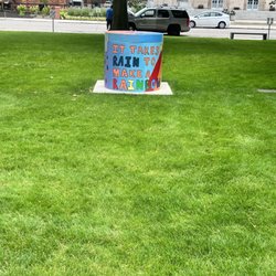 Bronson Park - All lives matter children painting project.