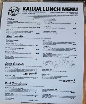 Menu photo 7 Nico's Kailua Kailua, HI Menu photo 7 Nico's Kailua Kailua, HI