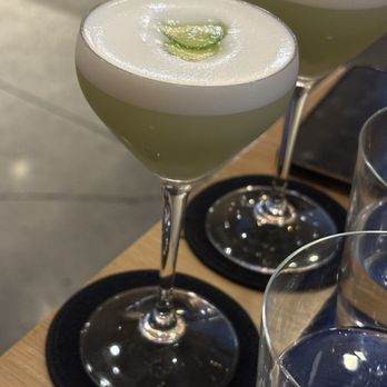MĀZE - cucumber, lemon, yuzu, aloe, dill, gin, absinthe, egg white - New American Near Me - Honolulu, Hawaii MĀZE - cucumber, lemon, yuzu, aloe, dill, gin, absinthe, egg white - New American Near Me - Honolulu, Hawaii