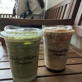 Salted Butter - iced cloud matcha & iced pumpkin tiramisu cold brew - Desserts Near Me - Pasadena, California Salted Butter - iced cloud matcha & iced pumpkin tiramisu cold brew - Desserts Near Me - Pasadena, California