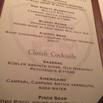 Haven Craft Kitchen + Bar - Drink menu - New American Near Me - Orange, California