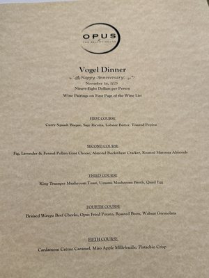 Menu photo 1 Opus at The Belfry House Delavan, WI Menu photo 1 Opus at The Belfry House Delavan, WI