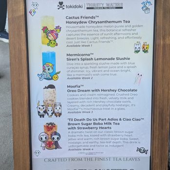 Thirsty Waters - Tokidoki x thirsty water collab - Bubble Tea Near Me - Rowland Heights, California