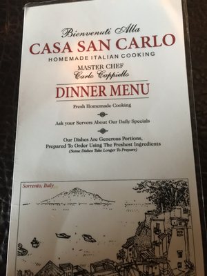 Menu photo 2 Casa San Carlo Morehead City, NC Menu photo 2 Casa San Carlo Morehead City, NC