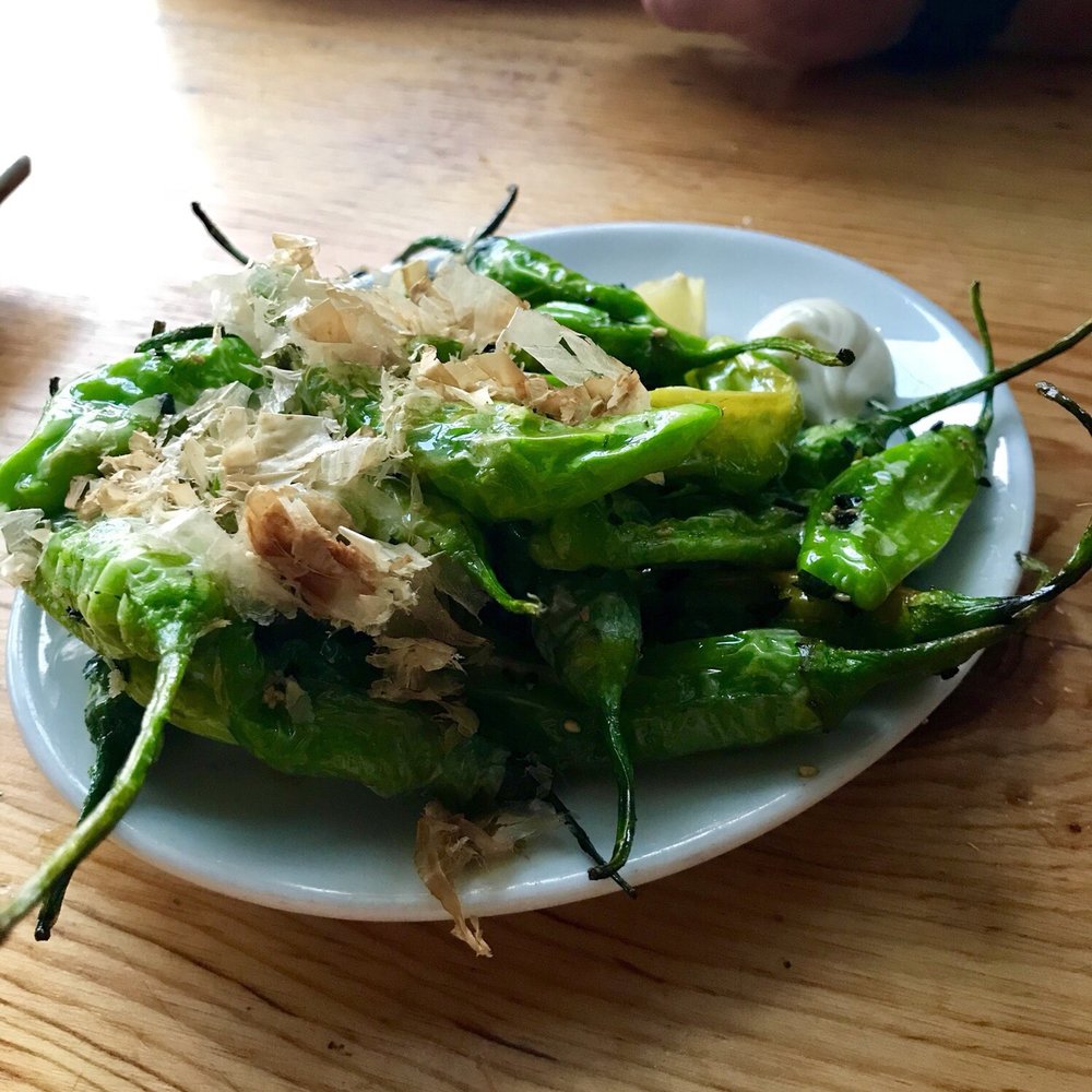 Underbelly - Shishito Peppers with charred onion aioli were OK - Ramen Near Me - San Diego, California Underbelly - Shishito Peppers with charred onion aioli were OK - Ramen Near Me - San Diego, California