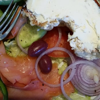 Tom Sawyer Diner - Smoked Salmon Platter Bagel, Cream Cheese & LOTS of Veggies: Onions, Tomatoes, Green Peppers, Lettuce, Cucumbers, Olives. - Diners Near Me - Paramus, New Jersey Tom Sawyer Diner - Smoked Salmon Platter Bagel, Cream Cheese & LOTS of Veggies: Onions, Tomatoes, Green Peppers, Lettuce, Cucumbers, Olives. - Diners Near Me - Paramus, New Jersey