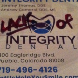 LACK of Integrity Dental should be their name! Beware! LACK of Integrity Dental should be their name! Beware!