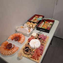 Sushi box is on the far right corner