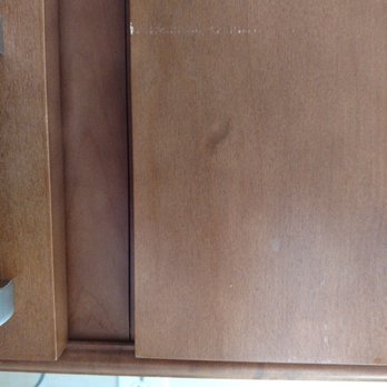 Maine Coast Kitchen Design - Manufacturer defect on door installed by Maine Coast Kitchen Design - Interior Design Near Me - Gorham, Maine