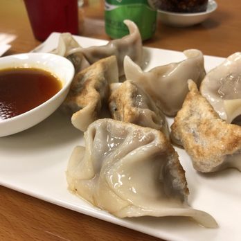 Asian Cafe - Pan seared dumplings are very good. Filling has great flavor. - Pan Asian Near Me - Fayetteville, New York