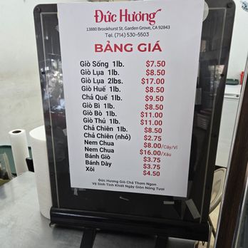 Duc Huong Cha Lua - March 2026 menu - Vietnamese Near Me - Garden Grove, California