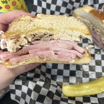 Knuckle Sandwiches - Side view of medium ham and cheese melt and added turkey. Sooo good - Sandwiches Near Me - Mesa, Arizona Knuckle Sandwiches - Side view of medium ham and cheese melt and added turkey. Sooo good - Sandwiches Near Me - Mesa, Arizona