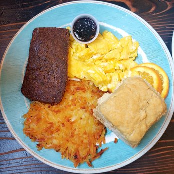 Blue Moon Too - Scrapple & Eggs (w Hash Browns) - Cafes Near Me - Baltimore, Maryland