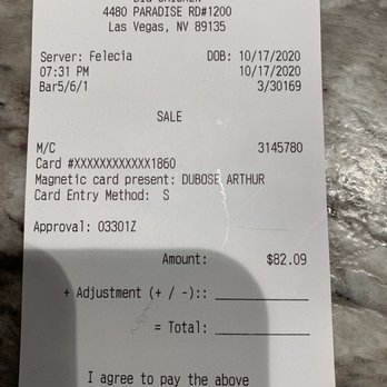 Big Chicken - Receipt - Chicken Shop Near Me - Las Vegas, Nevada