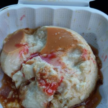 Cafe Del Sol - Ordered to go flan to eat in the car. As soon as I sat at the passenger seat, hoping this flan would give me justice to what we paid for. - Mexican Near Me - Menlo Park, California