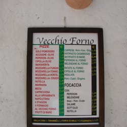 Vecchio Forno - Die Speisekarte - Wie gesagt, gut und günstig.