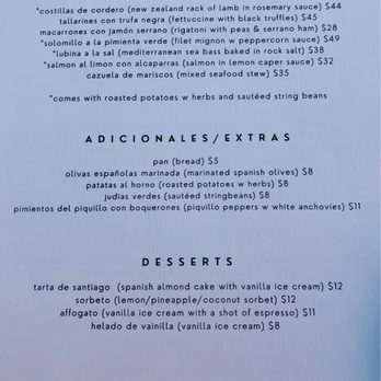 Dos Besos - Menu - Spanish Near Me - Pasadena, California