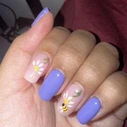 L & K Nail Spa - Powder with gel design