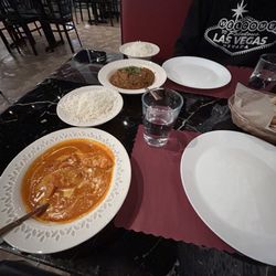 Red Chillez Indian Cuisine - Butter chicken, lamb vindaloo - rice came with both dishes