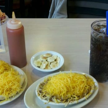 Skyline Chili - Sm. 3-way, 2 cheese coneys, hot sauce and Pepsi. Success! - Fast Food Near Me - Cincinnati, Ohio