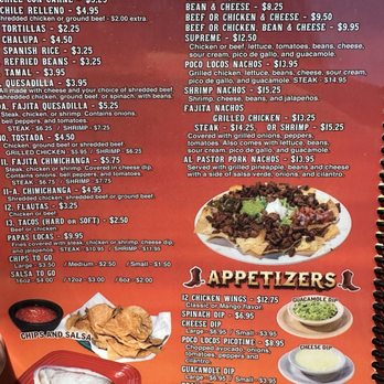 Poco Locos Mexican Grill - Menu - Mexican Near Me - Smiths Station, Alabama Poco Locos Mexican Grill - Menu - Mexican Near Me - Smiths Station, Alabama