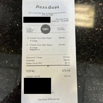 Pizza Guys - School order! - Pizza Near Me - Brentwood, California Pizza Guys - School order! - Pizza Near Me - Brentwood, California