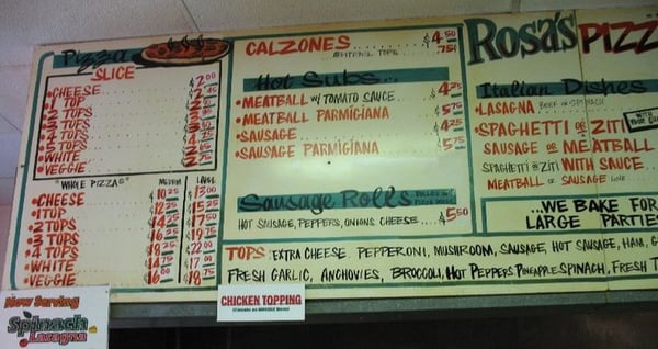 Menu photo 8 Rosa's Pizza Atlanta, GA Menu photo 8 Rosa's Pizza Atlanta, GA