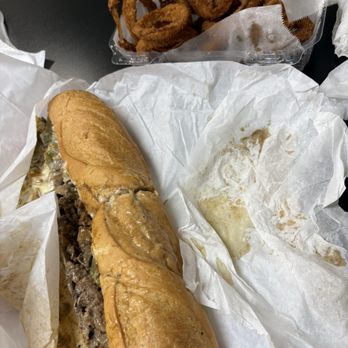 Amato's Cheesesteaks - 24" Philly Cheesesteak Sandwich and Onion Rings - Sandwiches Near Me - San Jose, California Amato's Cheesesteaks - 24" Philly Cheesesteak Sandwich and Onion Rings - Sandwiches Near Me - San Jose, California