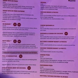 Food menu Food menu