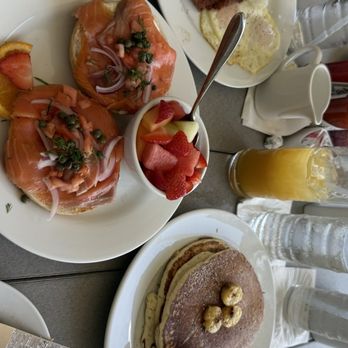 Pearl at Kalauao - corned beef hash w/ eggs and rice, lox bagel w/ a side of fruit bowl & banana pancakes - Breakfast & Brunch Near Me - Aiea, Hawaii Pearl at Kalauao - corned beef hash w/ eggs and rice, lox bagel w/ a side of fruit bowl & banana pancakes - Breakfast & Brunch Near Me - Aiea, Hawaii