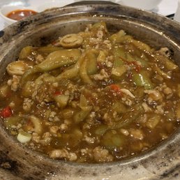 Eggplant and minced pork hot pot Eggplant and minced pork hot pot