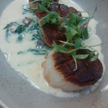 Fishwives - "special of the night" not on menu, scallops with Spanich. Burnt :( - Seafood Near Me - Pasadena, California Fishwives - "special of the night" not on menu, scallops with Spanich. Burnt :( - Seafood Near Me - Pasadena, California