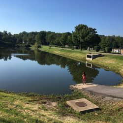 Louvenia Mathison Community Lake Park - The lake has a spot to drive your boat in