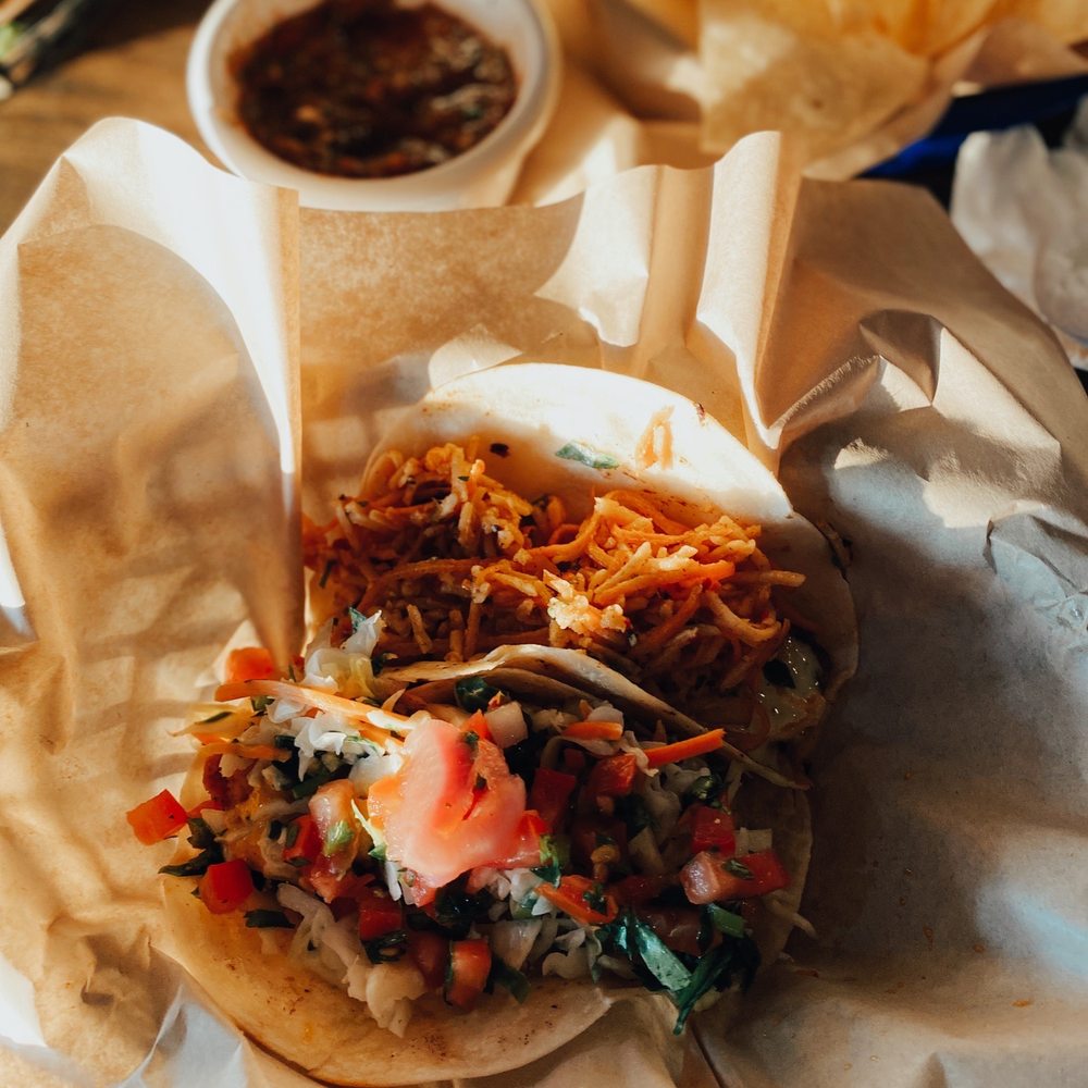 Local Taco - Top: Blackened Grouper bottom: Baja Shrimp - Mexican Near Me - Bowling Green, Kentucky Local Taco - Top: Blackened Grouper bottom: Baja Shrimp - Mexican Near Me - Bowling Green, Kentucky