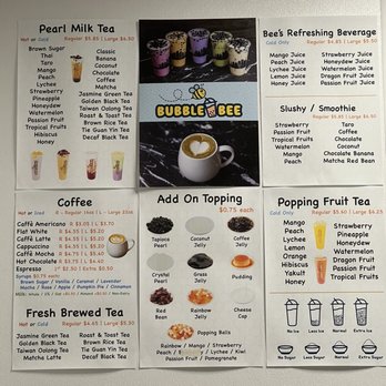 Bubble Bee - Menu - Bubble Tea Near Me - Pittsburgh, Pennsylvania