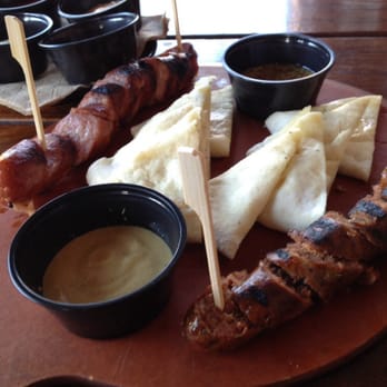 Congregation Brewery & Cocina - Sausage plate: IPA sausage and bacon/duck sausage - Pubs Near Me - Pasadena, California Congregation Brewery & Cocina - Sausage plate: IPA sausage and bacon/duck sausage - Pubs Near Me - Pasadena, California