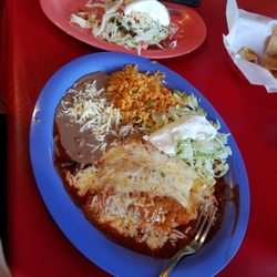 Taco & Burrito Express - Enchiladas Rancheros. Delicioso!