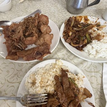 Emperor Palace Restaurant - Salt and pepper pork chops and Mongolian beef on rice - Chinese Near Me - San Francisco, California Emperor Palace Restaurant - Salt and pepper pork chops and Mongolian beef on rice - Chinese Near Me - San Francisco, California
