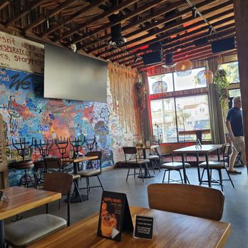 Re/creation Cafe - The main dining room and stage - Cafes Near Me - Los Angeles, California Re/creation Cafe - The main dining room and stage - Cafes Near Me - Los Angeles, California