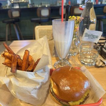 Bareburger - Americana burger, sweet potato fries, strawberry shake. - Burgers Near Me - Columbus, Ohio