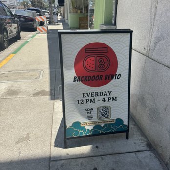 Backdoor Bento - Sign in front of entrance - Pop-Up Restaurants Near Me - Ventura, California Backdoor Bento - Sign in front of entrance - Pop-Up Restaurants Near Me - Ventura, California