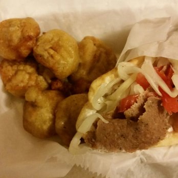 Trojan Horse - Gyro with breaded mushrooms - Greek Near Me - Bloomington, Indiana