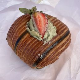 Strawberry and matcha croissant Strawberry and matcha croissant