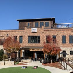 Jekyll Brewing City Center - The back side of the entire complex/common area (Central City Tavern on the ground floor, Jekkyl on the second and third floors)