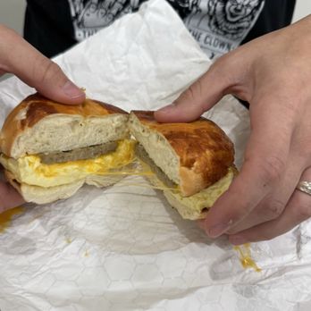 5 Star Bagelry - 2 Egg with Cheese, Bacon or Ham or Sausage - Bagels Near Me - Orange, California 5 Star Bagelry - 2 Egg with Cheese, Bacon or Ham or Sausage - Bagels Near Me - Orange, California