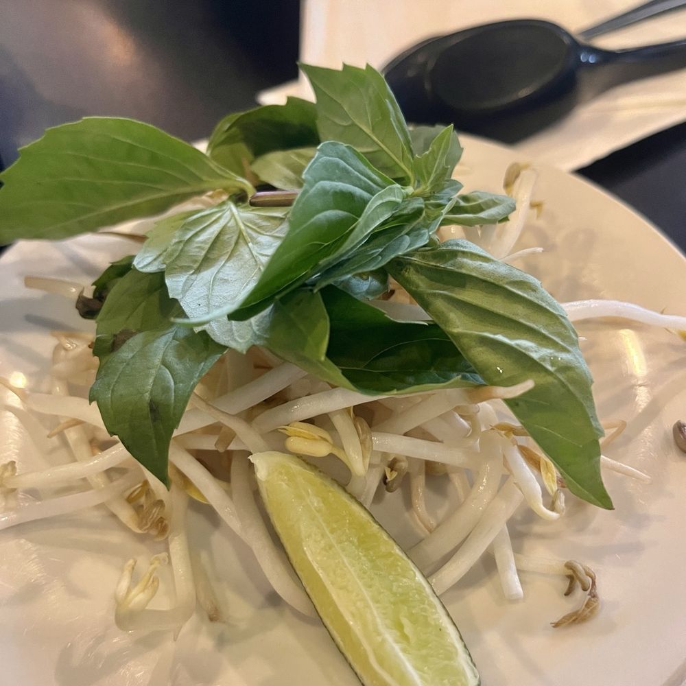 Cafe Nhan - Side of bean sprouts and Thai basil for pho - Vietnamese Near Me - Philadelphia, Pennsylvania